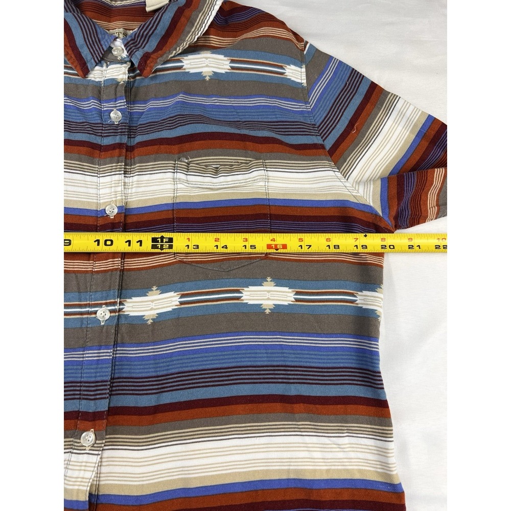 STETSON Western Shirt Aztec Stripe Button Front Southwest Rayon Women's Lg - Picture 9 of 10